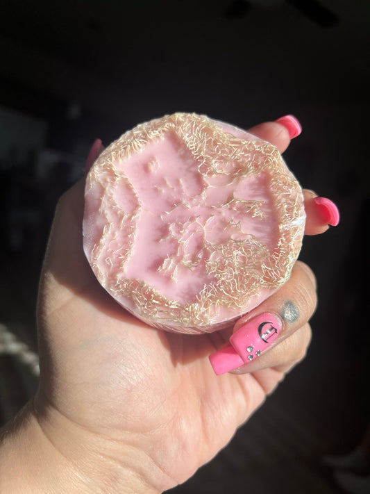 Pink Cashmere - Soap with loofah