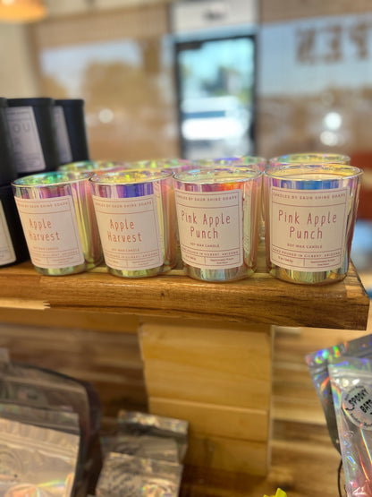 Pink Iridescent Fall Candles